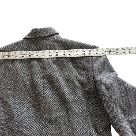 Nordstrom Womens Petite Black Gray Wool-Blend Blazer Size 10P - Picture 7 of 8